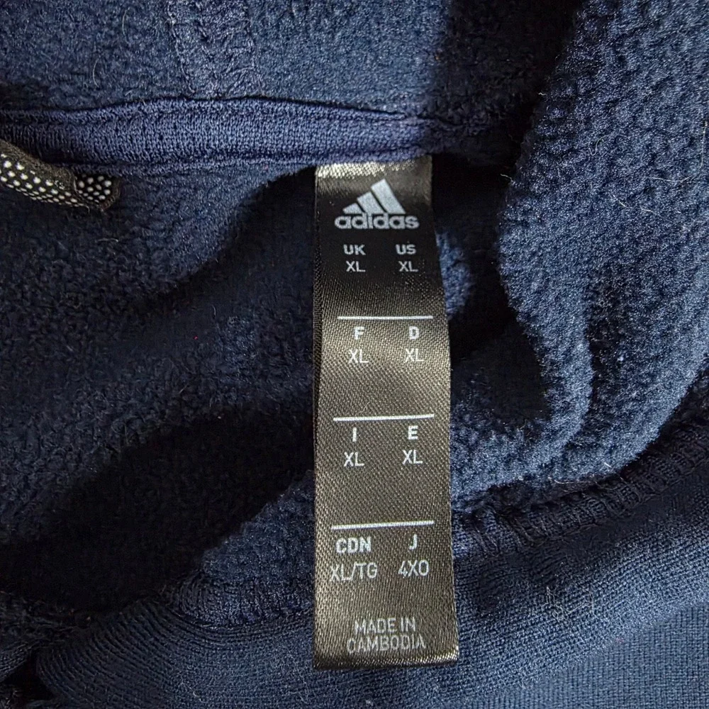 Adidas Men's Navy Basketball Club Hoodie Pullover‎ ClimaWarm XL